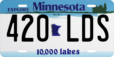 MN license plate 420LDS