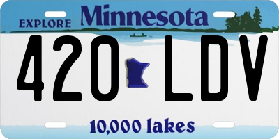 MN license plate 420LDV