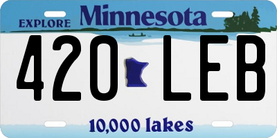 MN license plate 420LEB