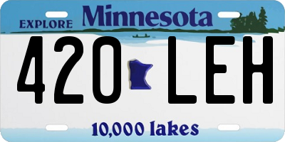 MN license plate 420LEH