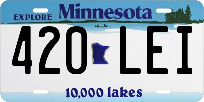 MN license plate 420LEI