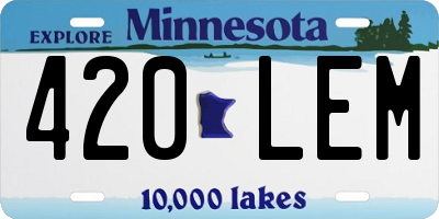 MN license plate 420LEM