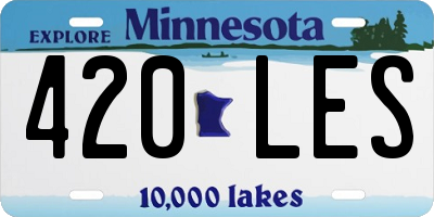 MN license plate 420LES