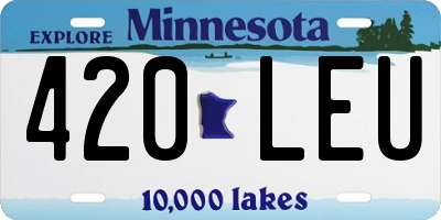 MN license plate 420LEU