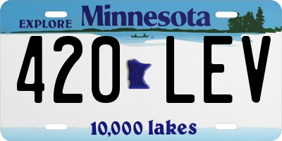 MN license plate 420LEV