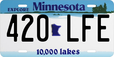 MN license plate 420LFE