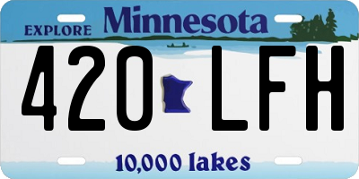 MN license plate 420LFH