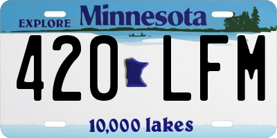 MN license plate 420LFM