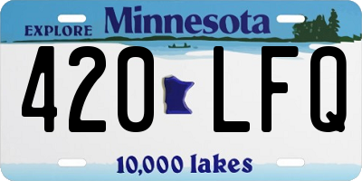 MN license plate 420LFQ