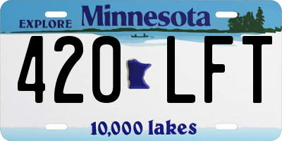 MN license plate 420LFT