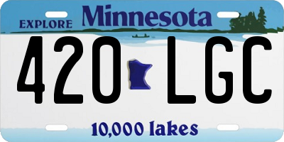 MN license plate 420LGC