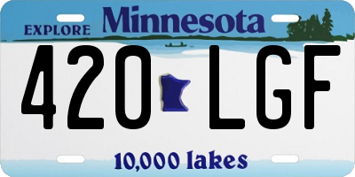 MN license plate 420LGF