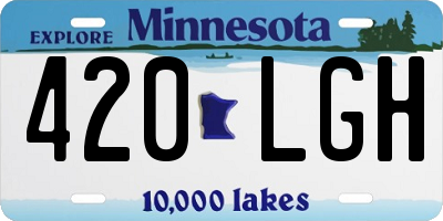 MN license plate 420LGH