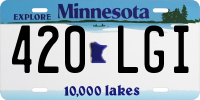 MN license plate 420LGI