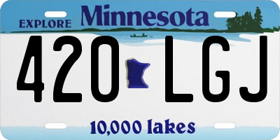 MN license plate 420LGJ