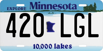 MN license plate 420LGL