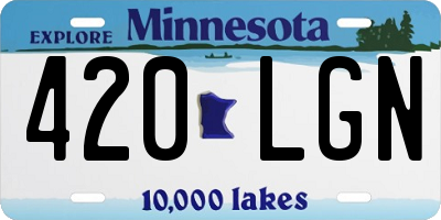 MN license plate 420LGN
