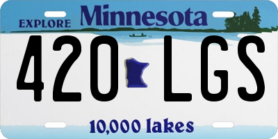 MN license plate 420LGS