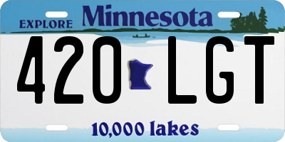 MN license plate 420LGT