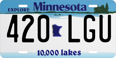 MN license plate 420LGU