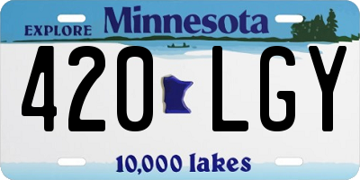 MN license plate 420LGY