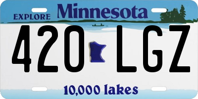 MN license plate 420LGZ