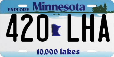 MN license plate 420LHA