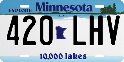 MN license plate 420LHV