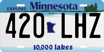 MN license plate 420LHZ