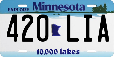 MN license plate 420LIA