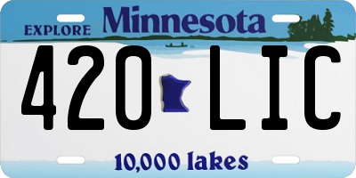 MN license plate 420LIC