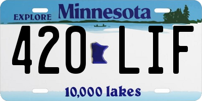 MN license plate 420LIF
