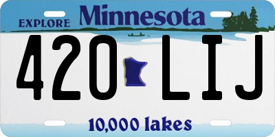 MN license plate 420LIJ