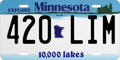 MN license plate 420LIM