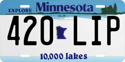 MN license plate 420LIP