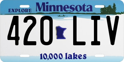 MN license plate 420LIV