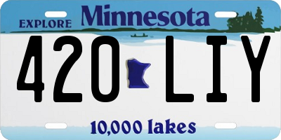MN license plate 420LIY