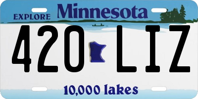 MN license plate 420LIZ