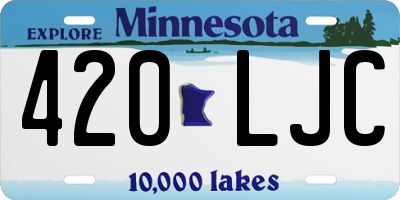 MN license plate 420LJC