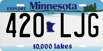 MN license plate 420LJG