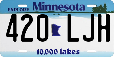 MN license plate 420LJH