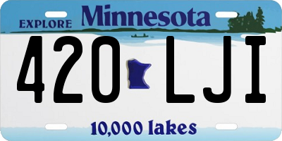 MN license plate 420LJI