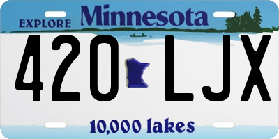 MN license plate 420LJX