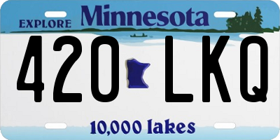 MN license plate 420LKQ