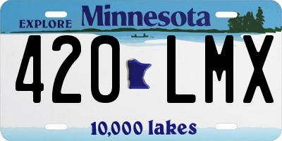 MN license plate 420LMX