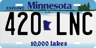 MN license plate 420LNC