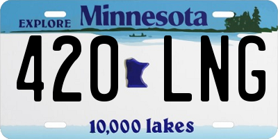 MN license plate 420LNG