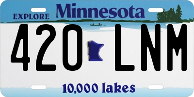 MN license plate 420LNM