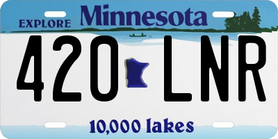 MN license plate 420LNR