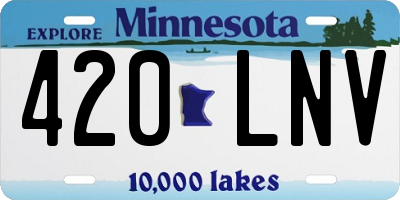 MN license plate 420LNV